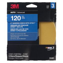 STIKIT GOLD DISCS 6" P120 5/PK